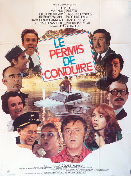 LE PERMIS DE CONDUIRE MOVIE POSTER ORIGINAL 120x160 LOUIS VELLE