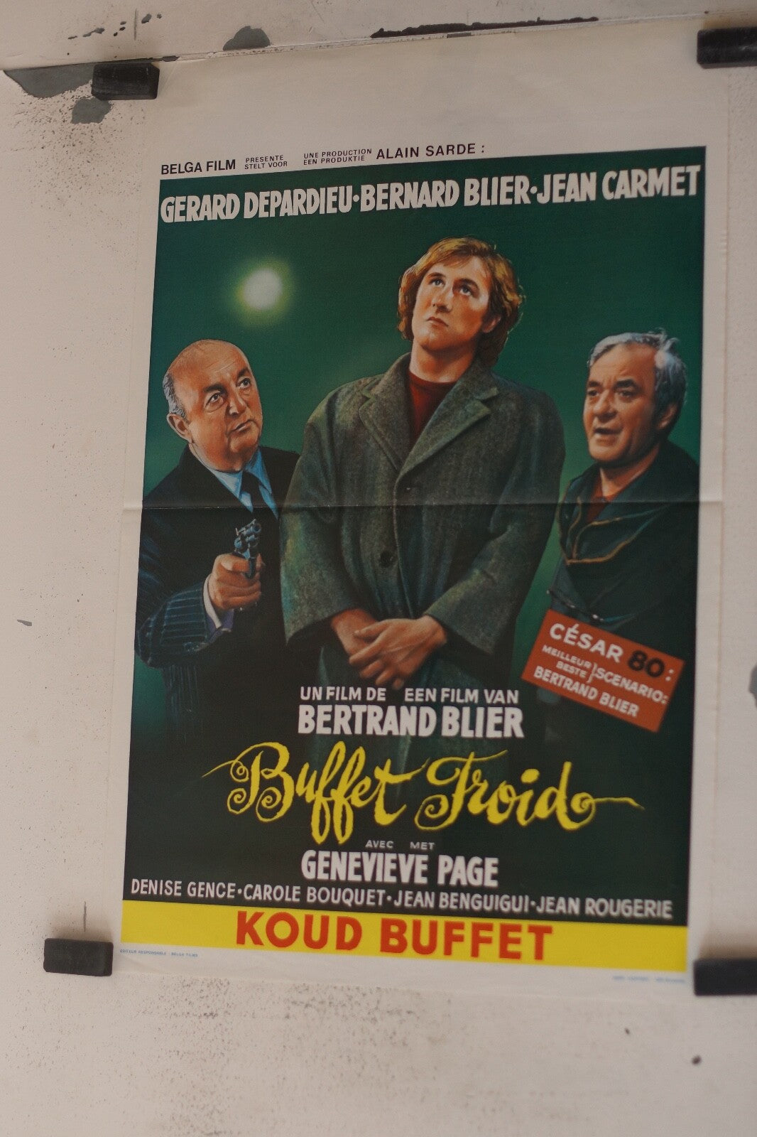 BUFFET FROID poster belge ORIGINAL 30x55, Bertrand Blier, Depardieu