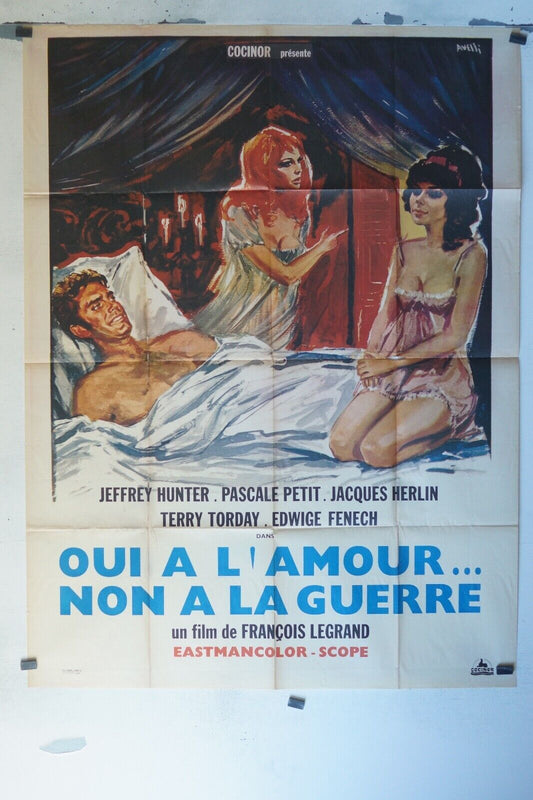 OUI À L’AMOUR…NON A LA GUERRE MOVIE POSTER ORIGINAL 120x160 JEFFREY HUNTER