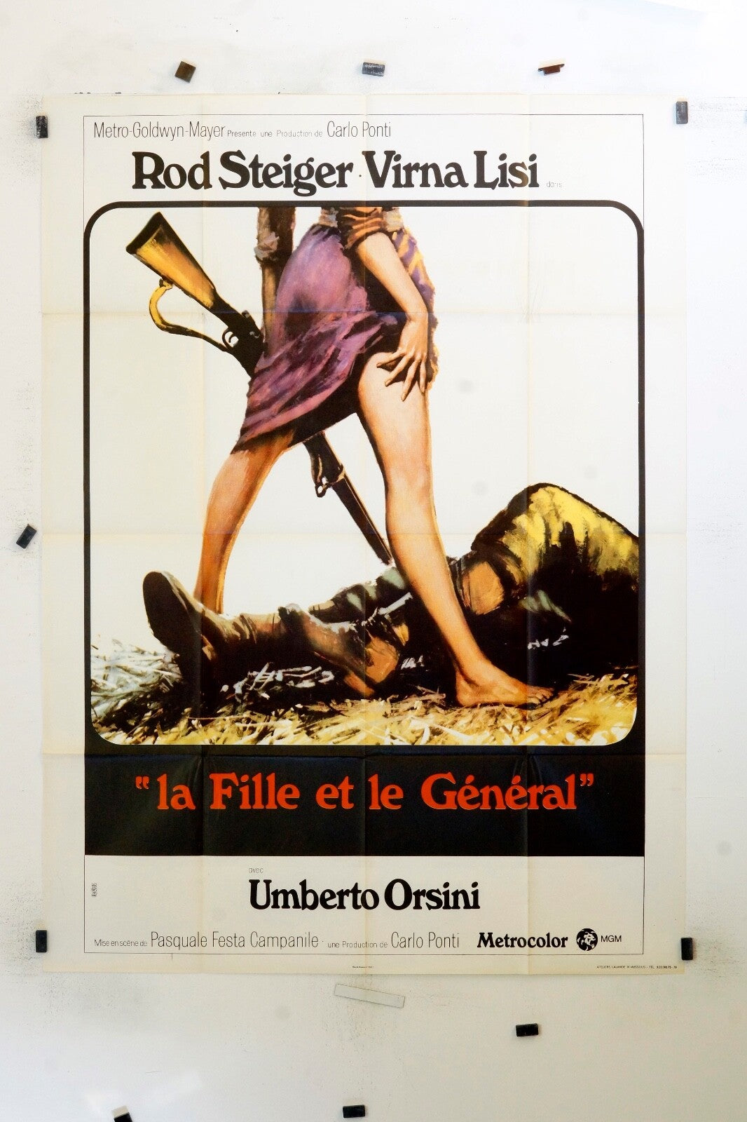 LA FILLE ET LE GÉNÉRAL  UMBERTO ORSINI MOVIE POSTER ORIGINAL 120x160