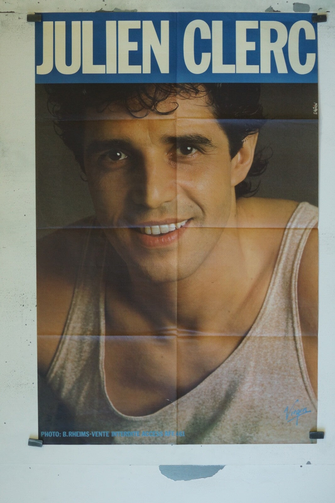 JULIEN CLERC, affiche musique, 70x100.