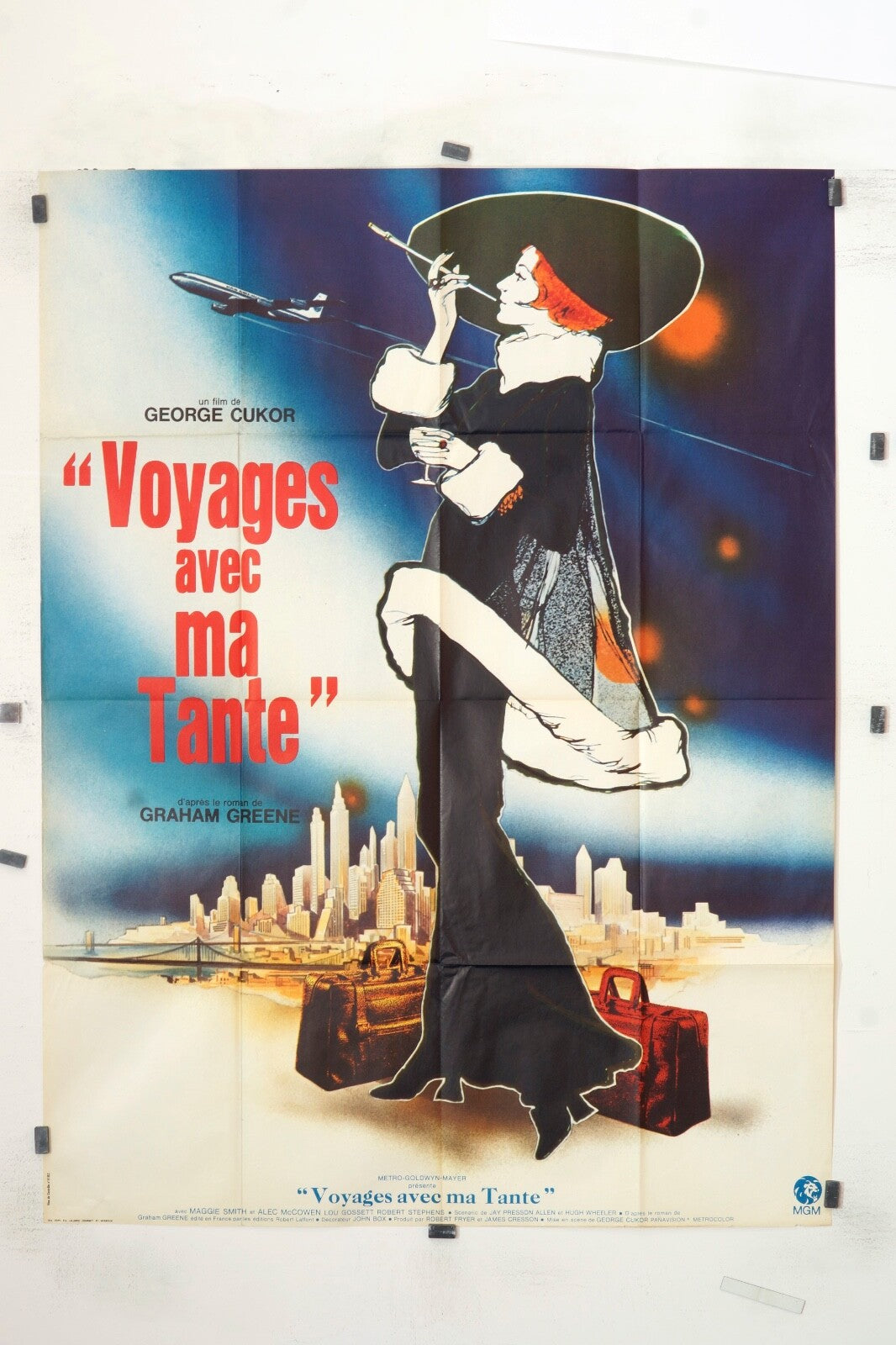 VOYAGES AVEC MA TANTE, 1970 GEORGE CUKOR ORIGINAL MOVIE POSTER 120x160