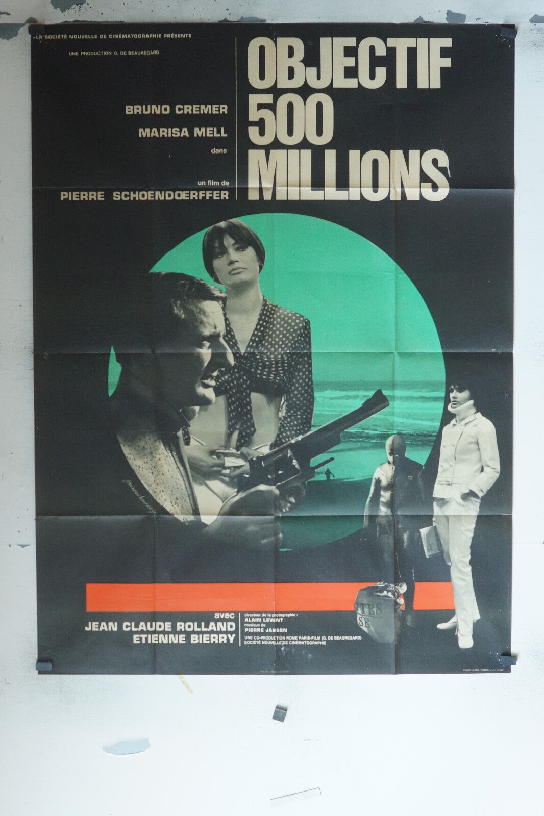 OBJECTIF 500 MILLIONS MOVIE POSTER ORIGINAL 120x160 BRUNO CREMER