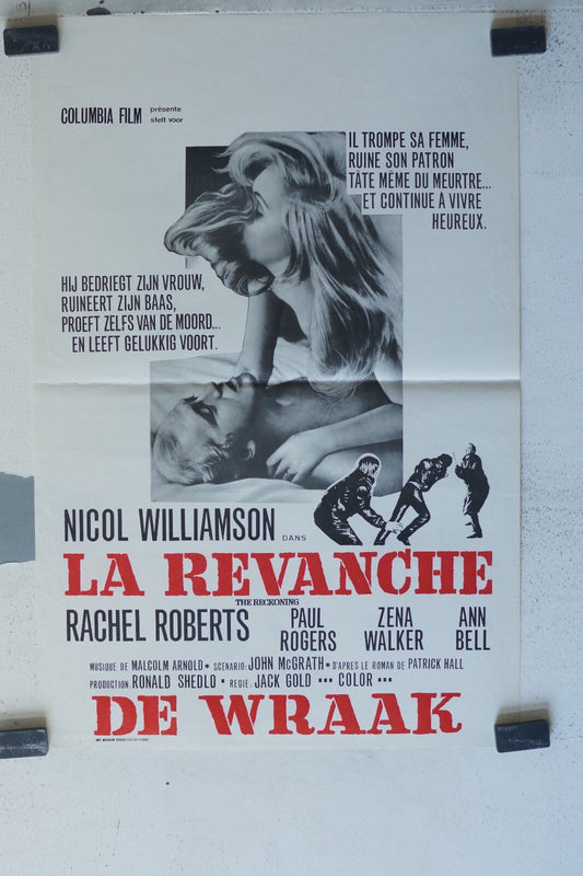 REVANCHE (LA) ORIGINAL MOVIE POSTER 36x55 Paul Rogers , Zena Walker