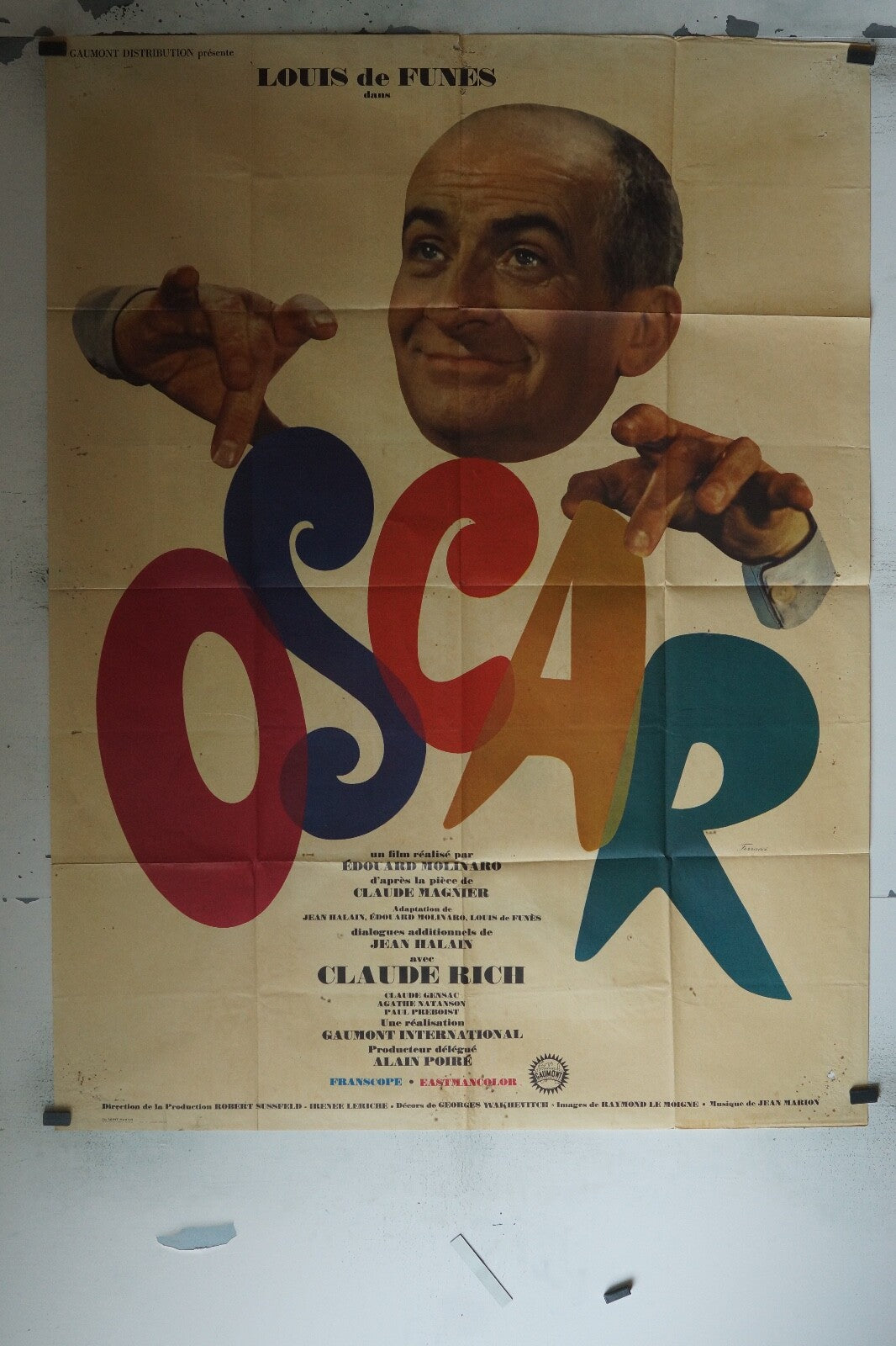 OSCAR MOVIE POSTER ORIGINAL 120x160 LOUIS DE FUNÈS