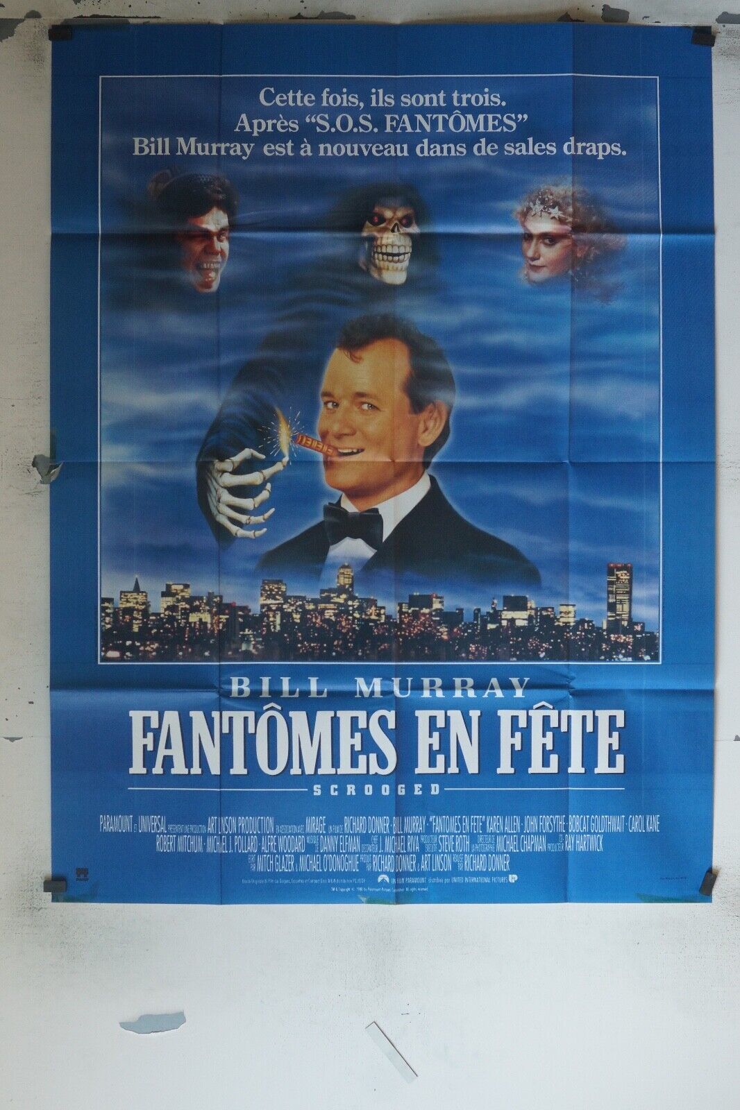 FANTÔMES EN FÊTE MOVIE POSTER ORIGINAL 120x160 BILL MURRAY