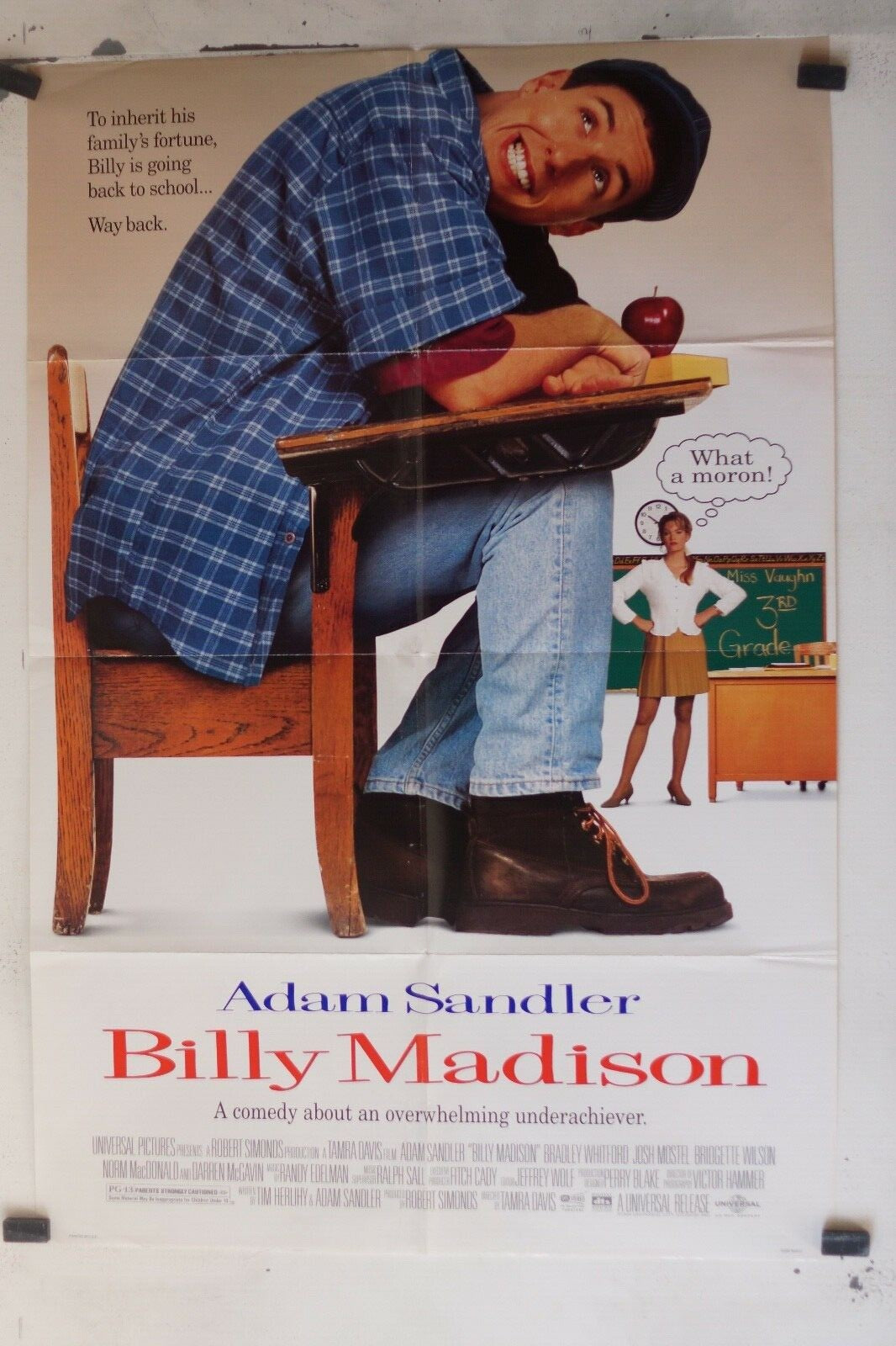 BILLY MADISON, MOVIE ORIGINAL POSTER (69x103) ADAM SANDLER 