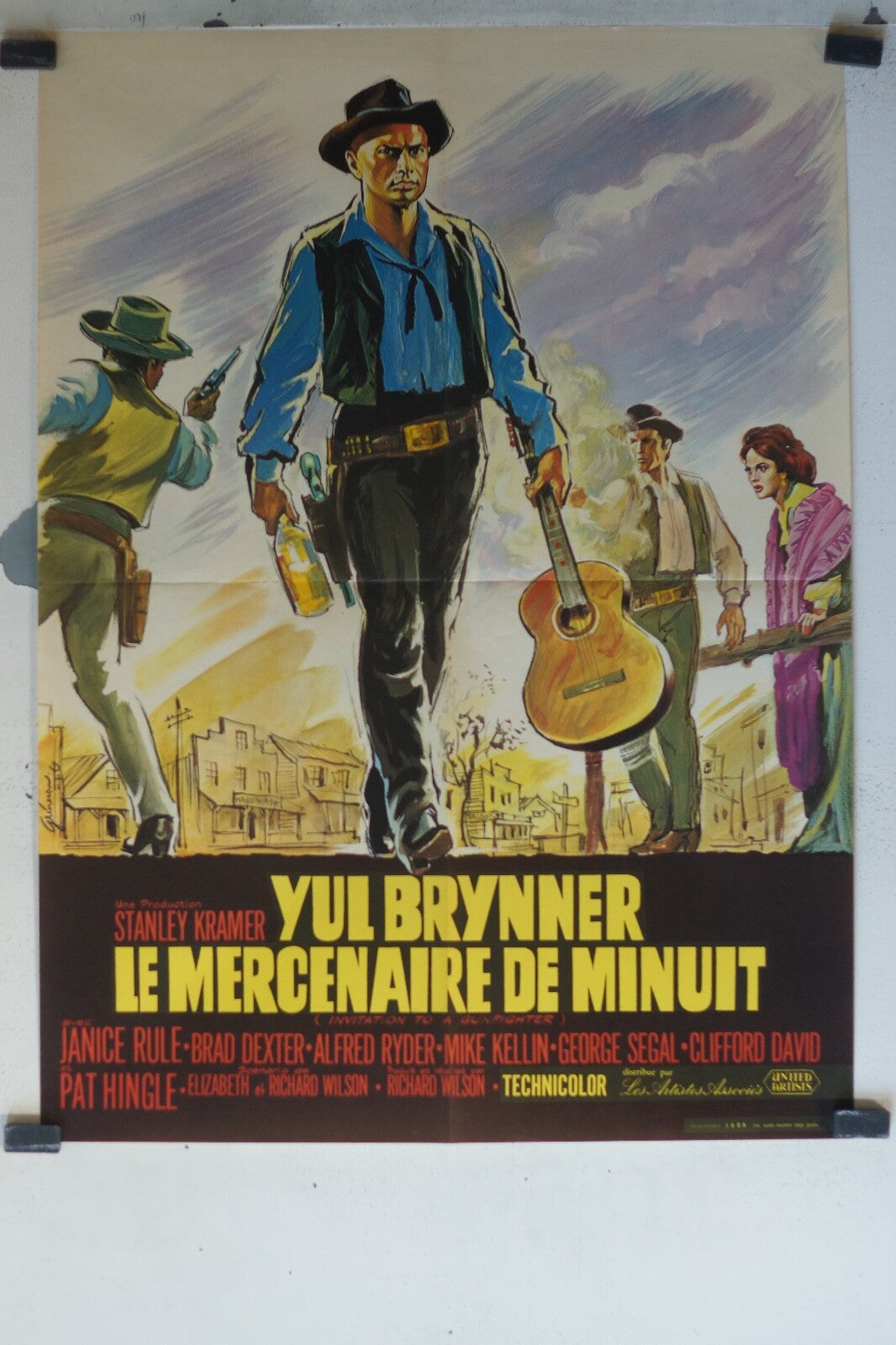 MERCENAIRE DE MINUIT (LE) MOVIE POSTER ORIGINAL (60X80) Yul Brynner, Janice Rule