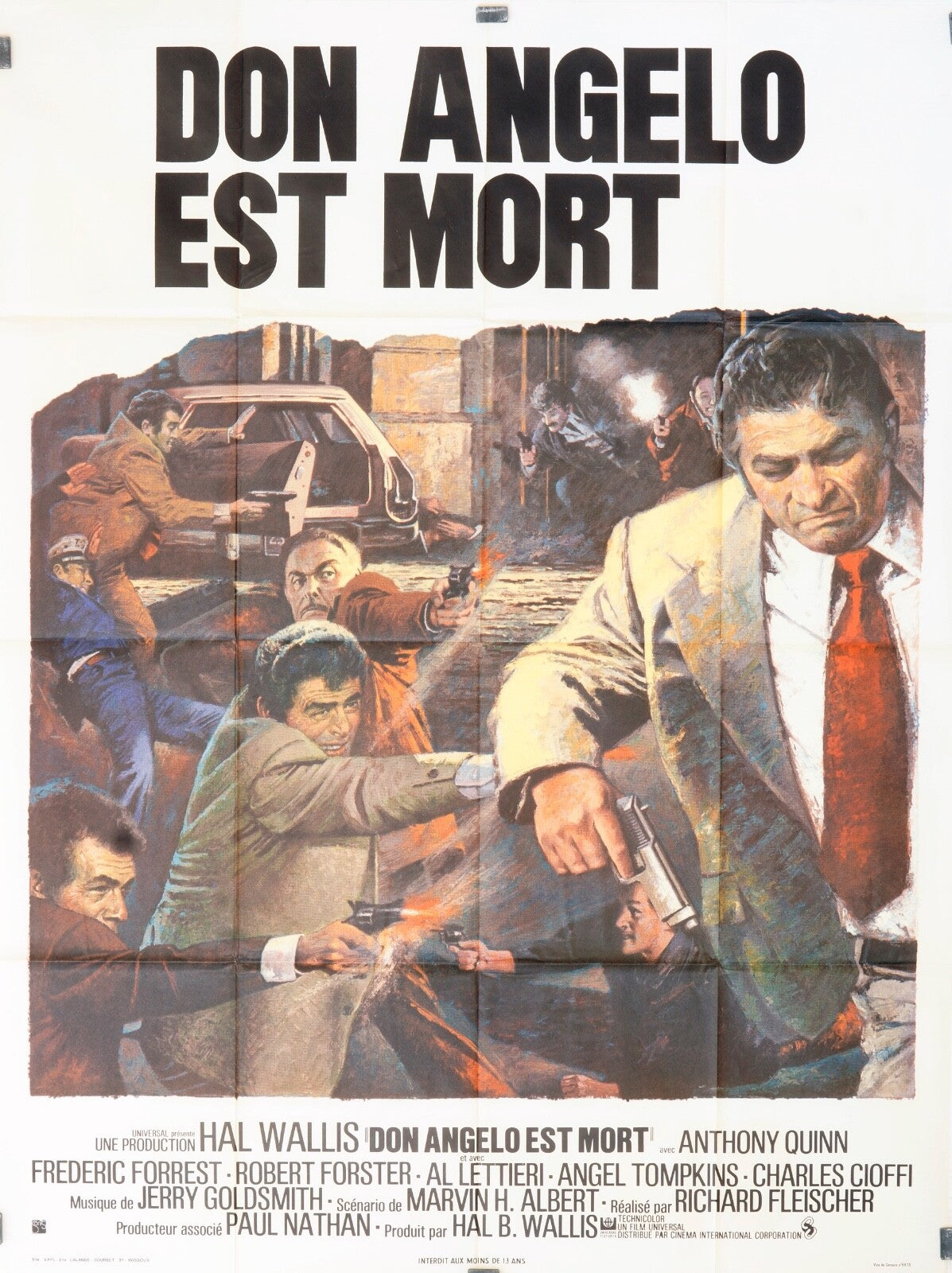 DON ANGELO EST MORT POSTER ORIGINAL 120x160 ANTHONY QUINN