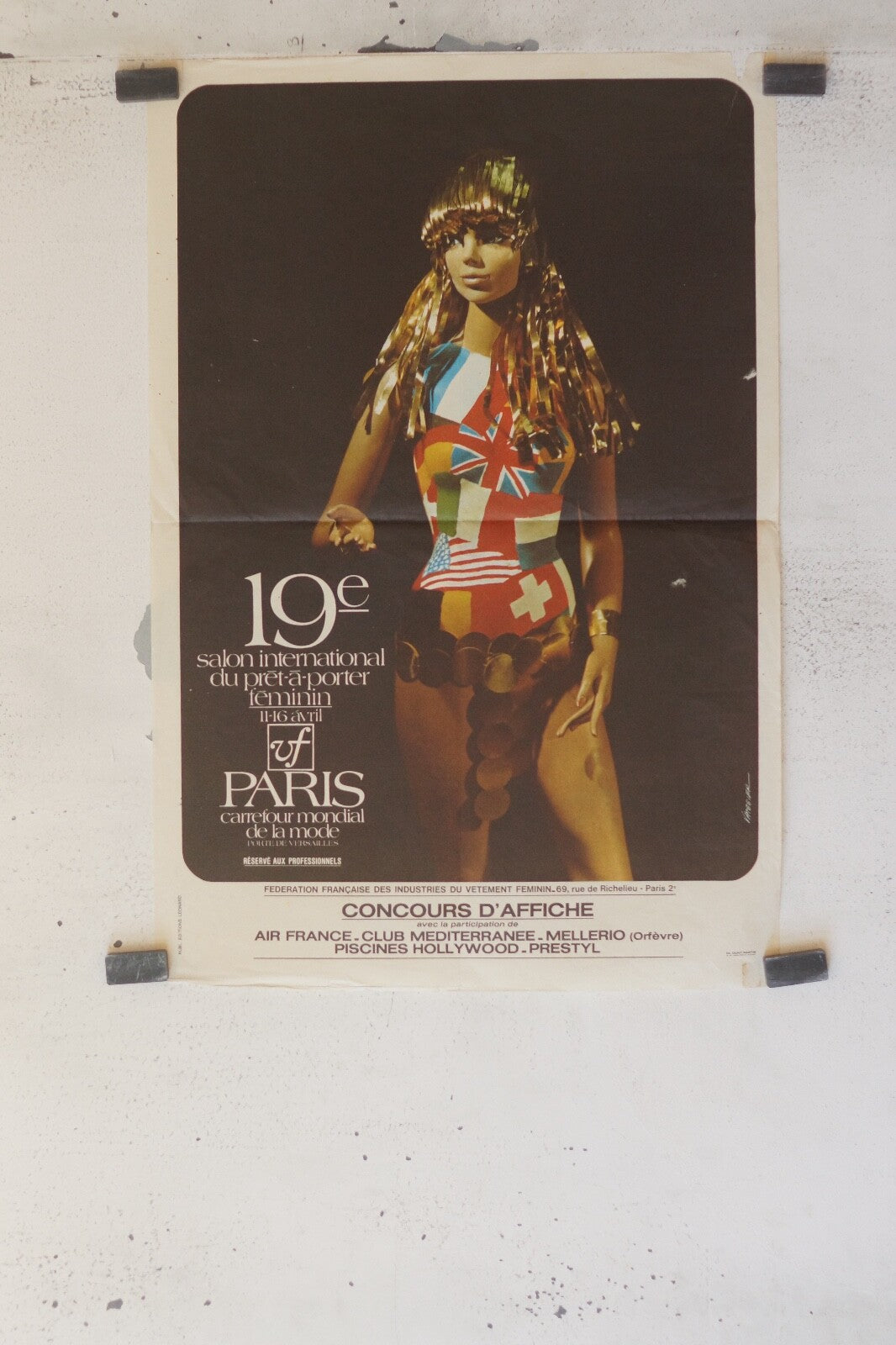 AFFICHE 19 EME SALON INTERNATIONAL DU PRET A PORTER POSTER ORIGINAL (40X60)