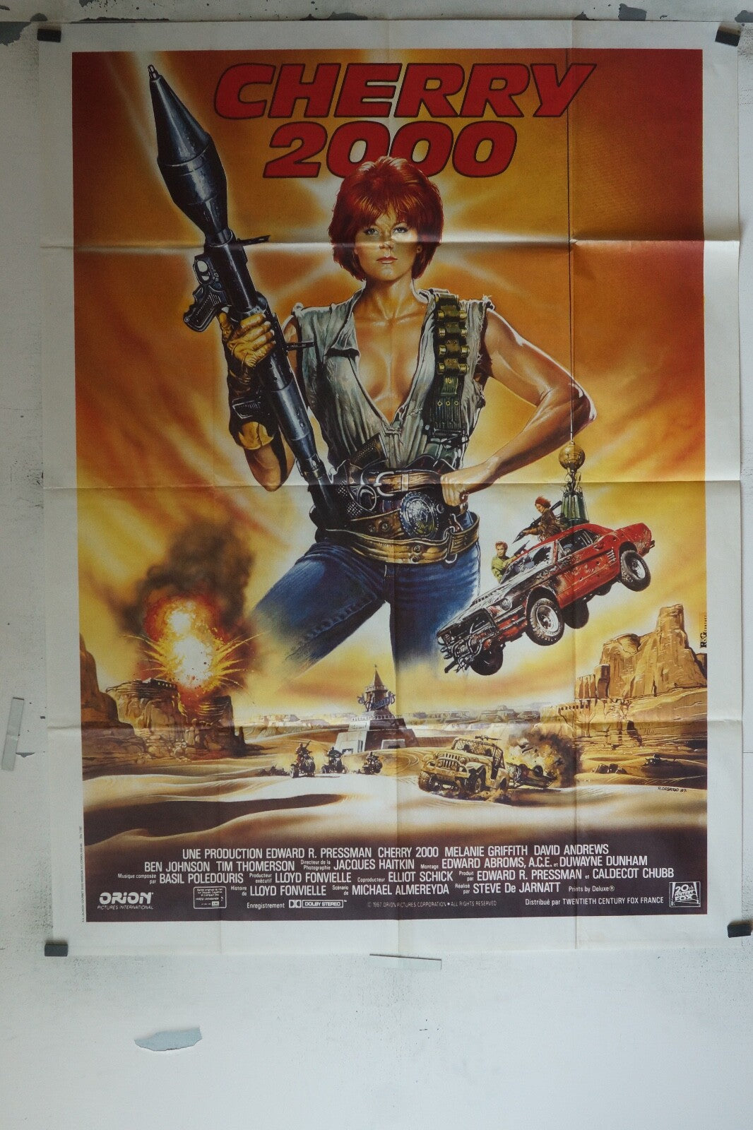 CHERRY 2000 POSTER ORIGINAL 120x160 MELANIE GRAFFITH