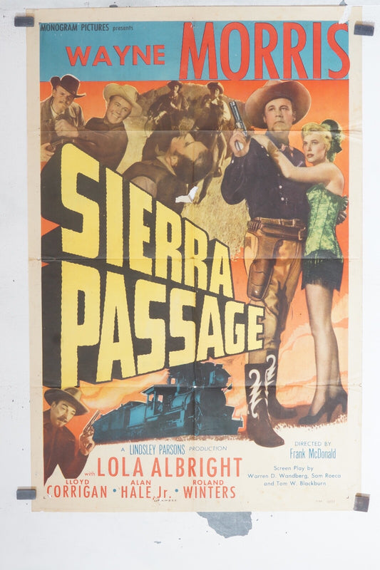 SIERRA PASSAGE MOVIE POSTER ORIGINAL (69x103), Wayne Morris, Lola Albright