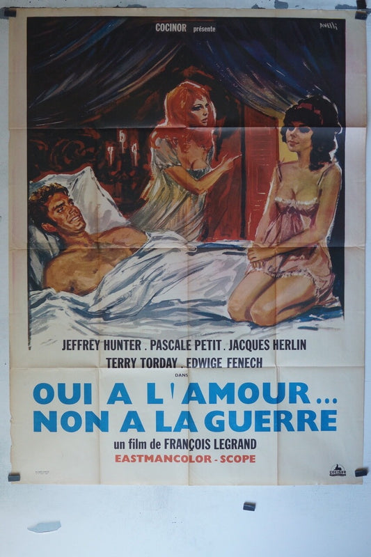 OUI À L’AMOUR NON À LA GUERRE MOVIE POSTER ORIGINAL 120x160 JEFFREY HUNTER