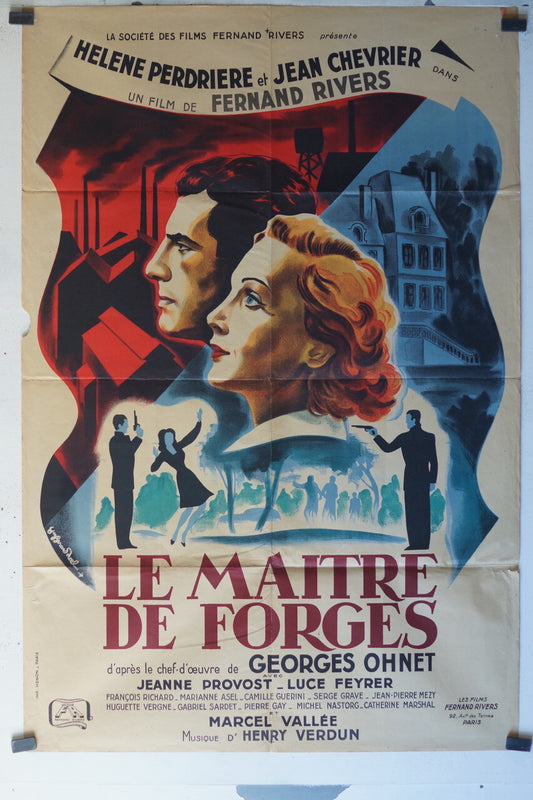 MAITRE DE FORGES (LE) ORIGINAL MOVIE POSTER 80x120 Hélène Perdriére 