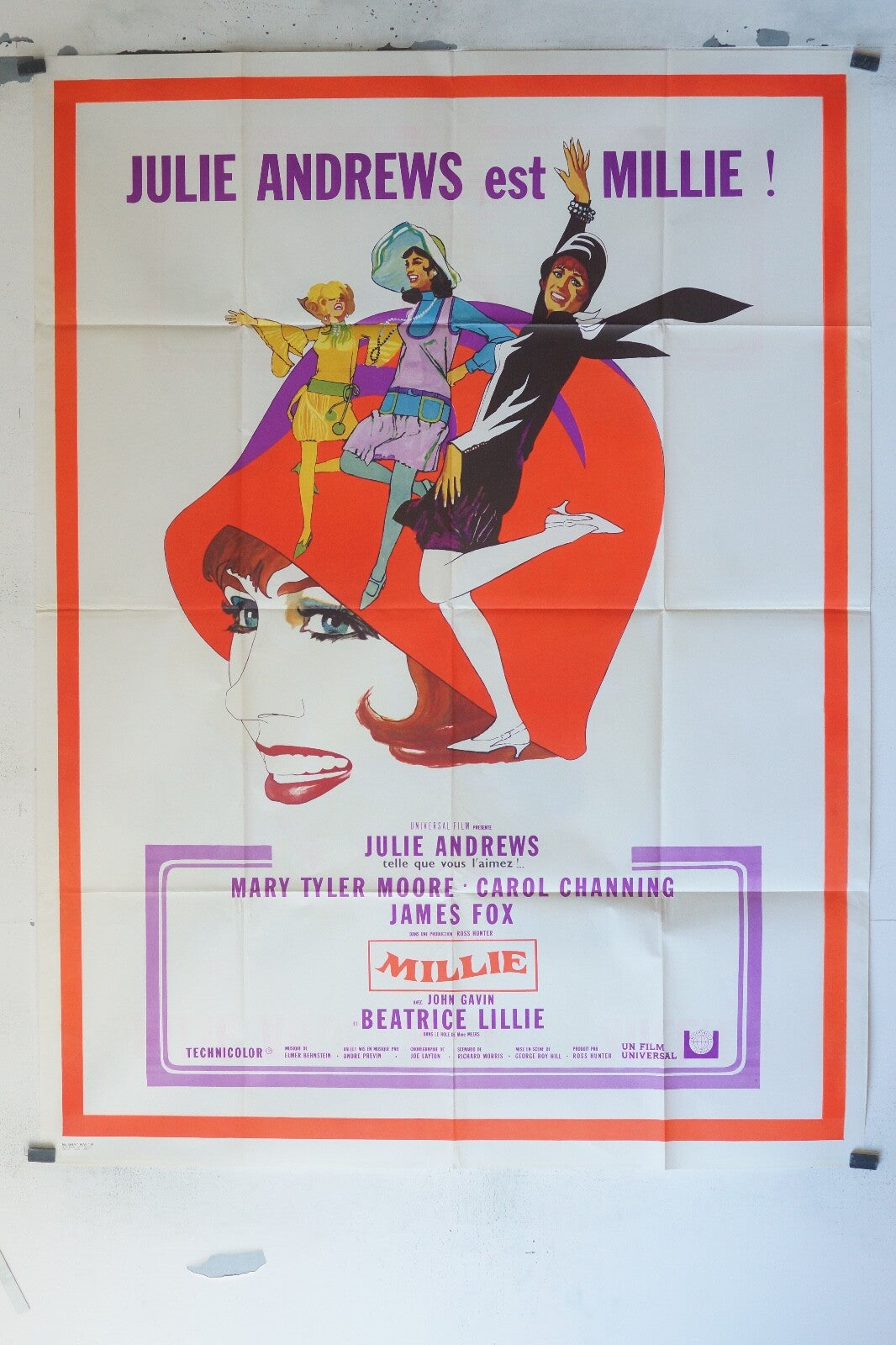MILLIE ORIGINAL MOVIE POSTER 120x160 MARY TYLER MOORE, CAROL CHANNING