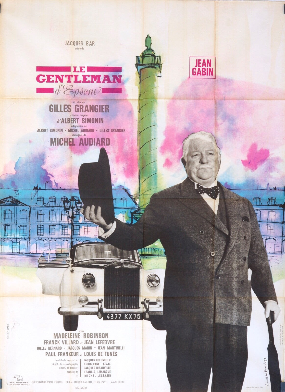 LE GENTLEMAN MOVIE POSTER ORIGINAL 120x160 JEAN GABIN