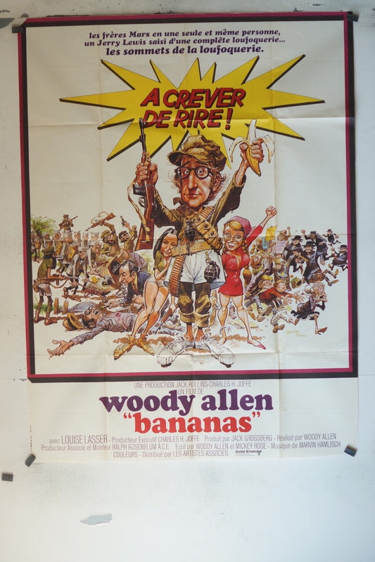 « BANANAS » POSTER ORIGINAL1 20x160 WOODY ALLEN
