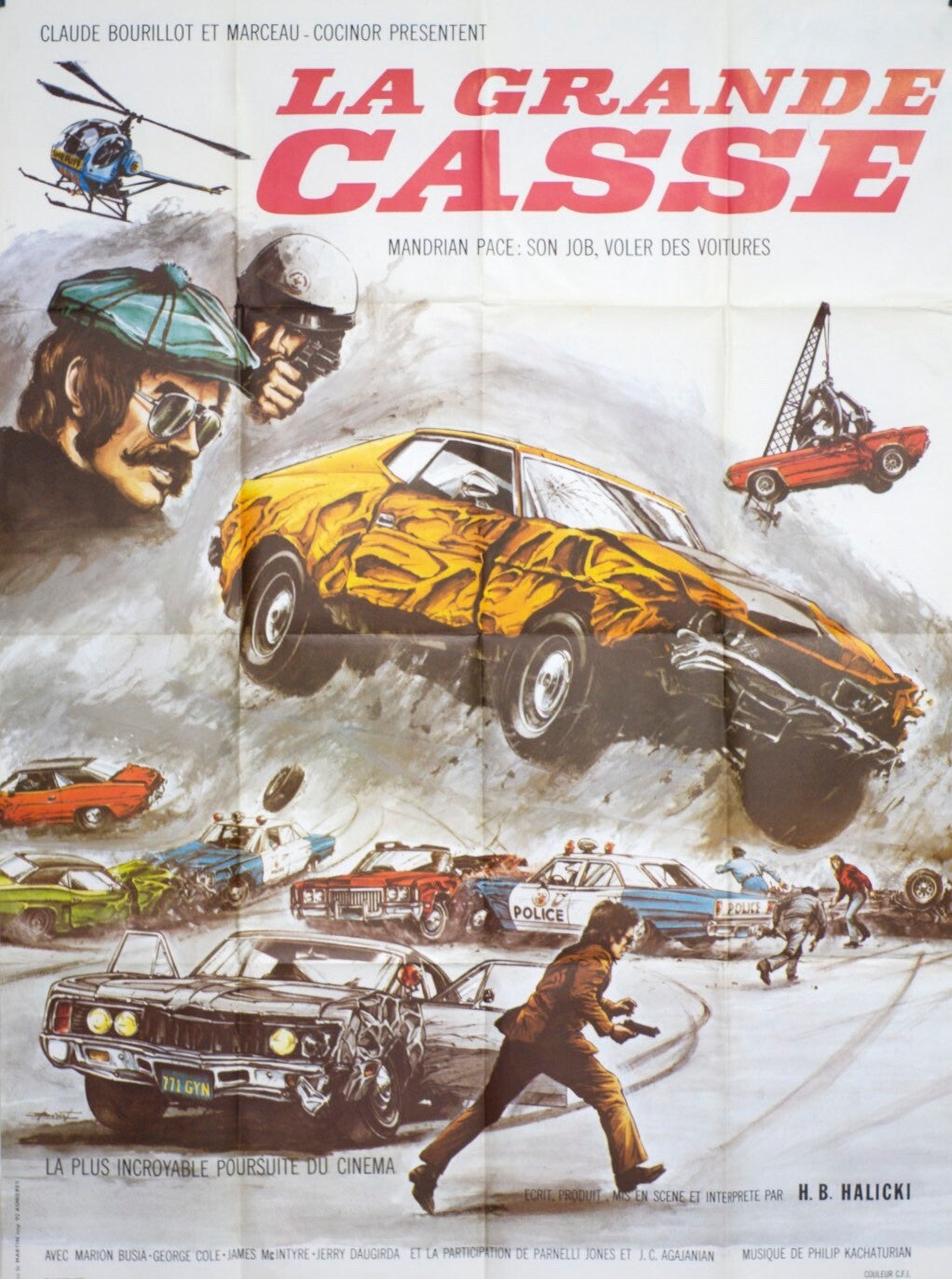 LA GRANDE CASSE POSTER ORIGINAL 120x160 CLAUDE BOURILLOT