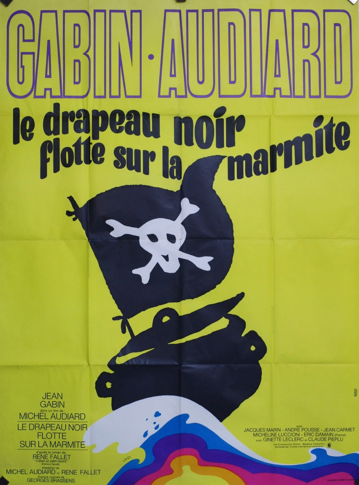 LE DRAPEAU NOIR FLOTTE SUR LA MARMITE GABIN MOVIE POSTER ORIGINAL 120x160