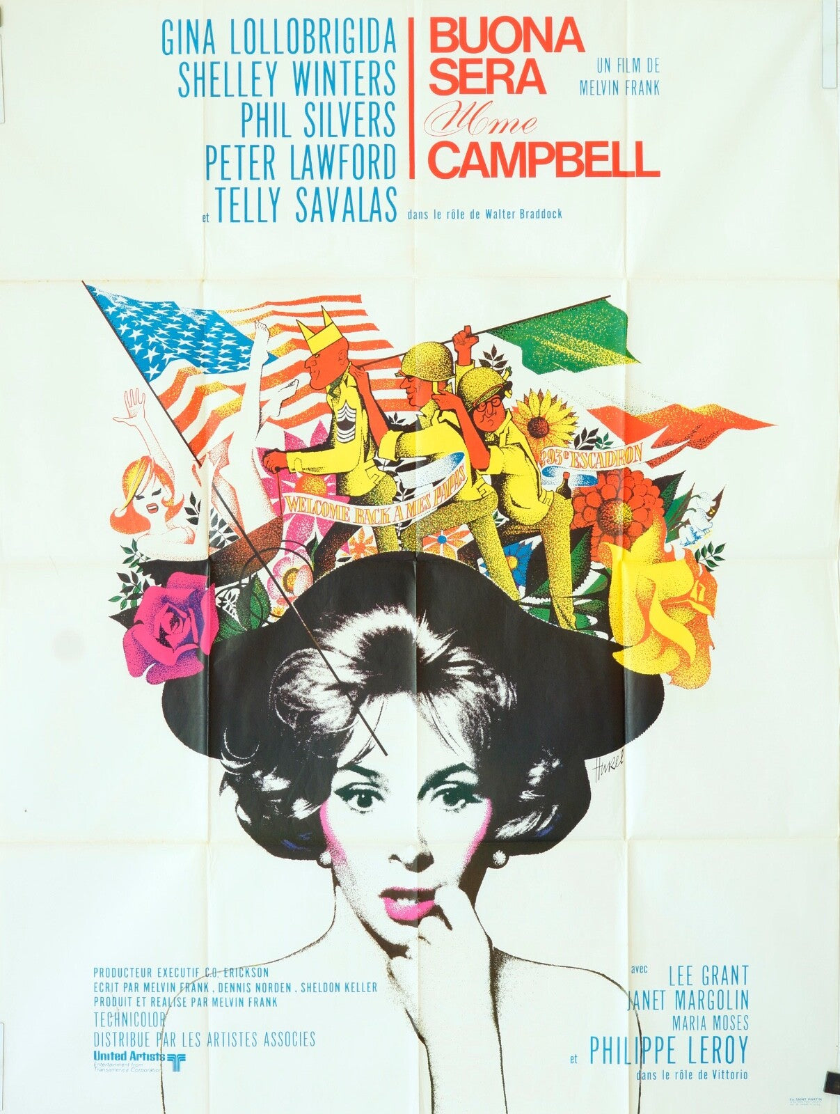 BUONA SERA MOVIE POSTER ORIGINAL 120x160 GINA LOLLOBRIDGIDA