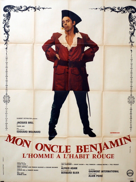 MON ONCLE BENJAMIN MOVIE POSTER ORIGINAL120x160 JACQUES BREL