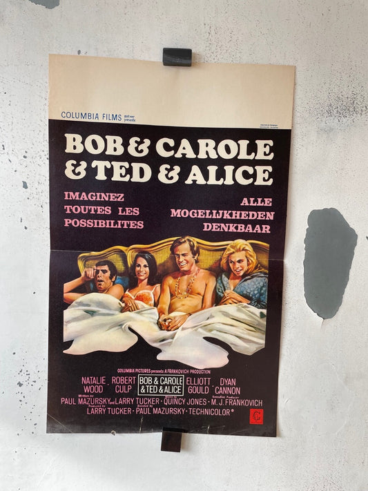 BOB ET CAROLE & TED & ALICE, BELGIUM MOVIE POSTER 35X55
