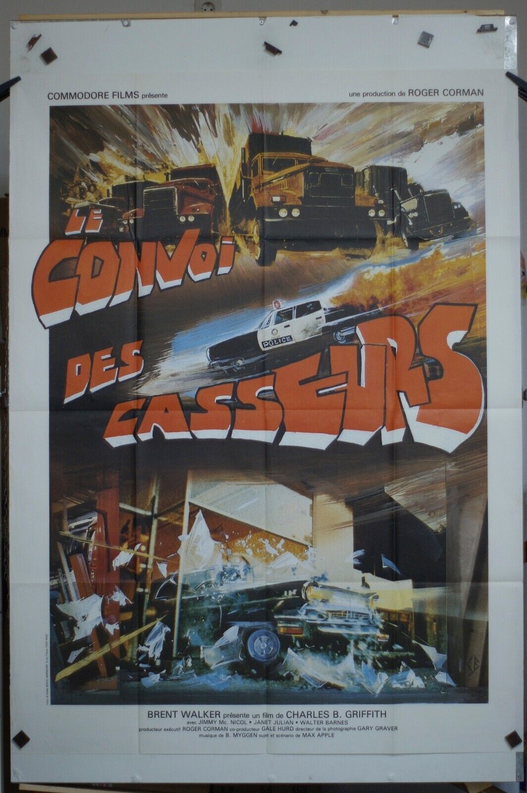 LE CONVOI DES CASSEURS movie poster ORIGINAL (120x160)  JANET JULIAN