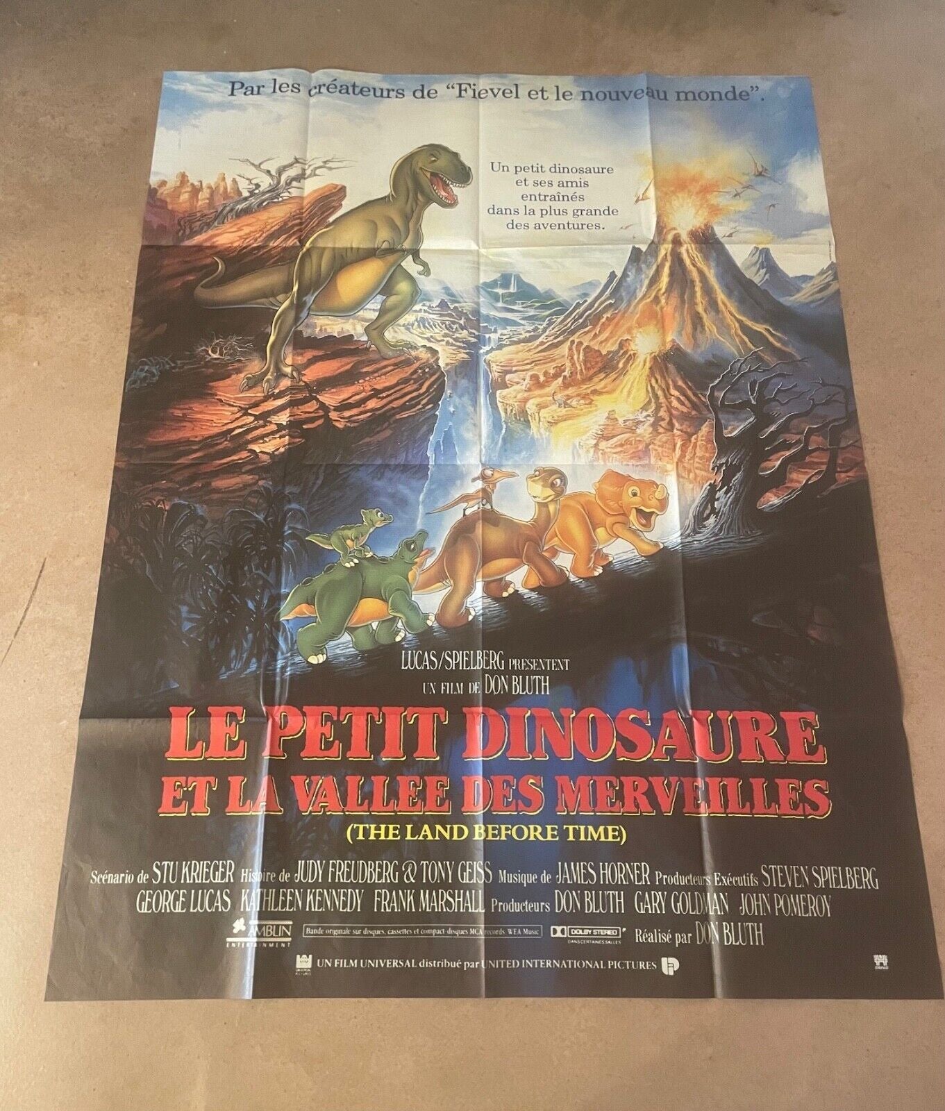 LE PETIT DINOSAURE ET LA VALLÉE DES MERVEILLES ORIGINAL MOVIE POSTER 120x160