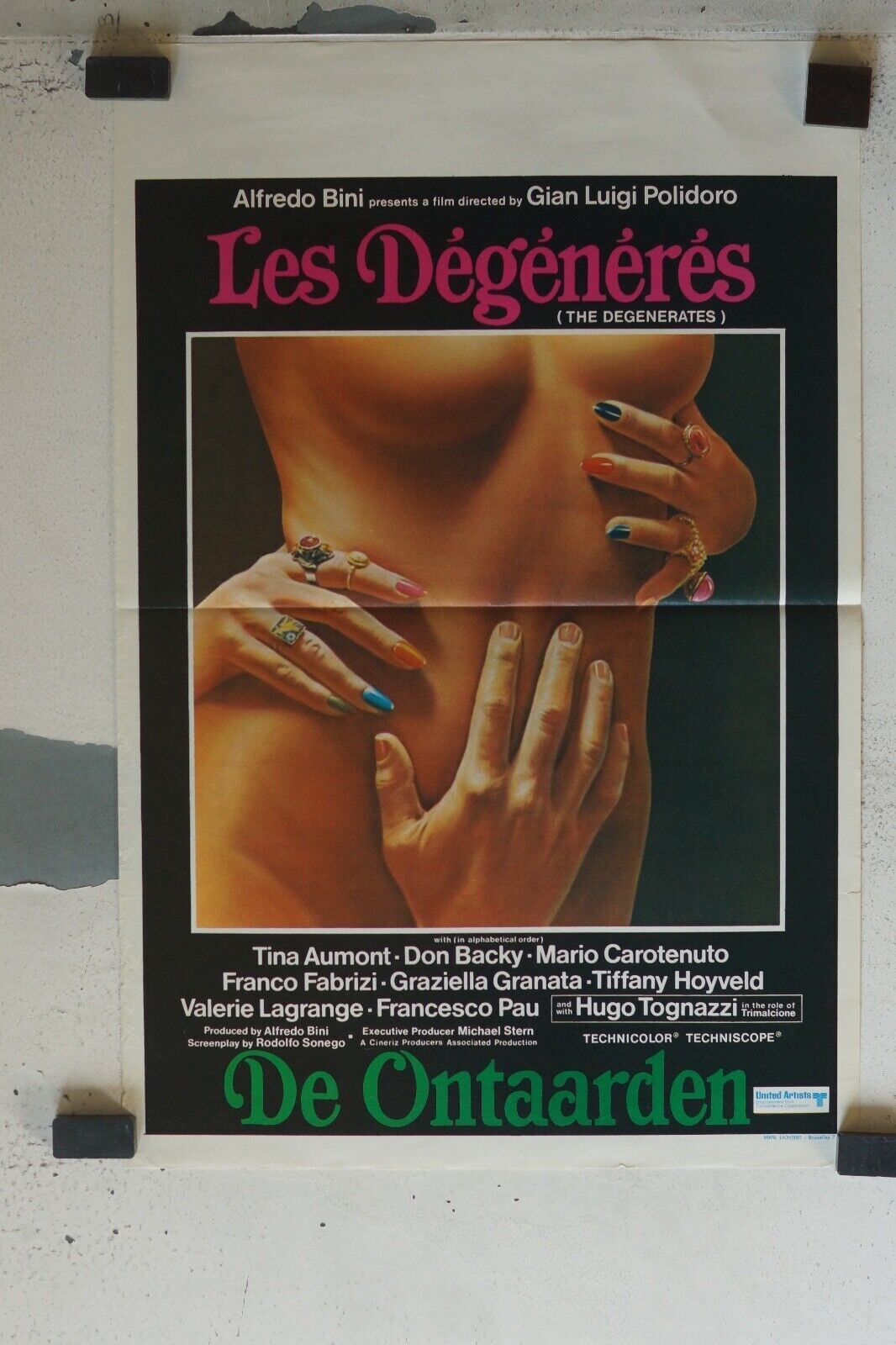 LES DÉGÉNÉRÉS MOVIE POSTER ORIGINAL (55X37) TINA AUMONT
