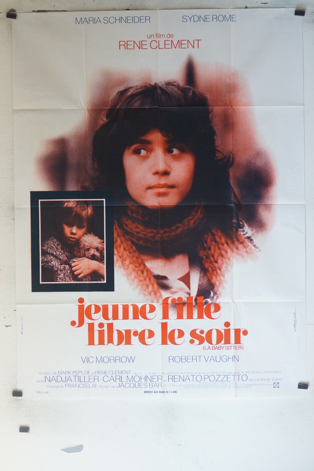 JEUNE FILLE LIBRE LE SOIR MOVIE POSTER ORIGINAL120x160 Maria Schneider , Sydne