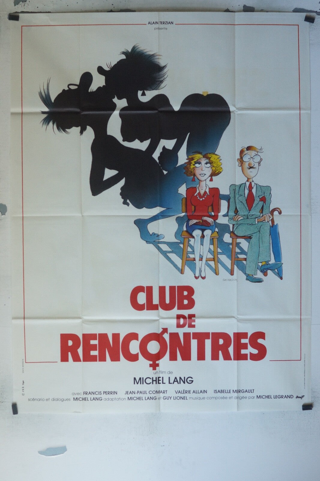 CLUB DE RENCONTRES MOVIE POSTER ORIGINAL 120x160 MICHEL LANG