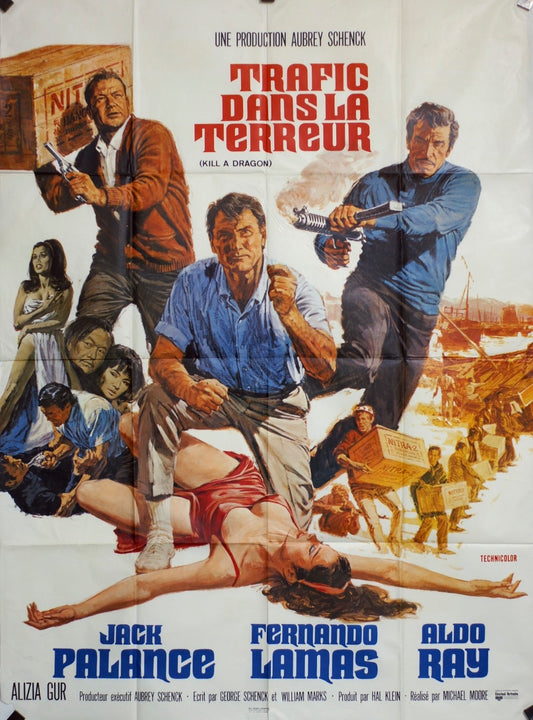 TRAFIC DANS LA TERREUR JACK PALANCE MONDE MOVIE POSTER ORIGINAL 120x160