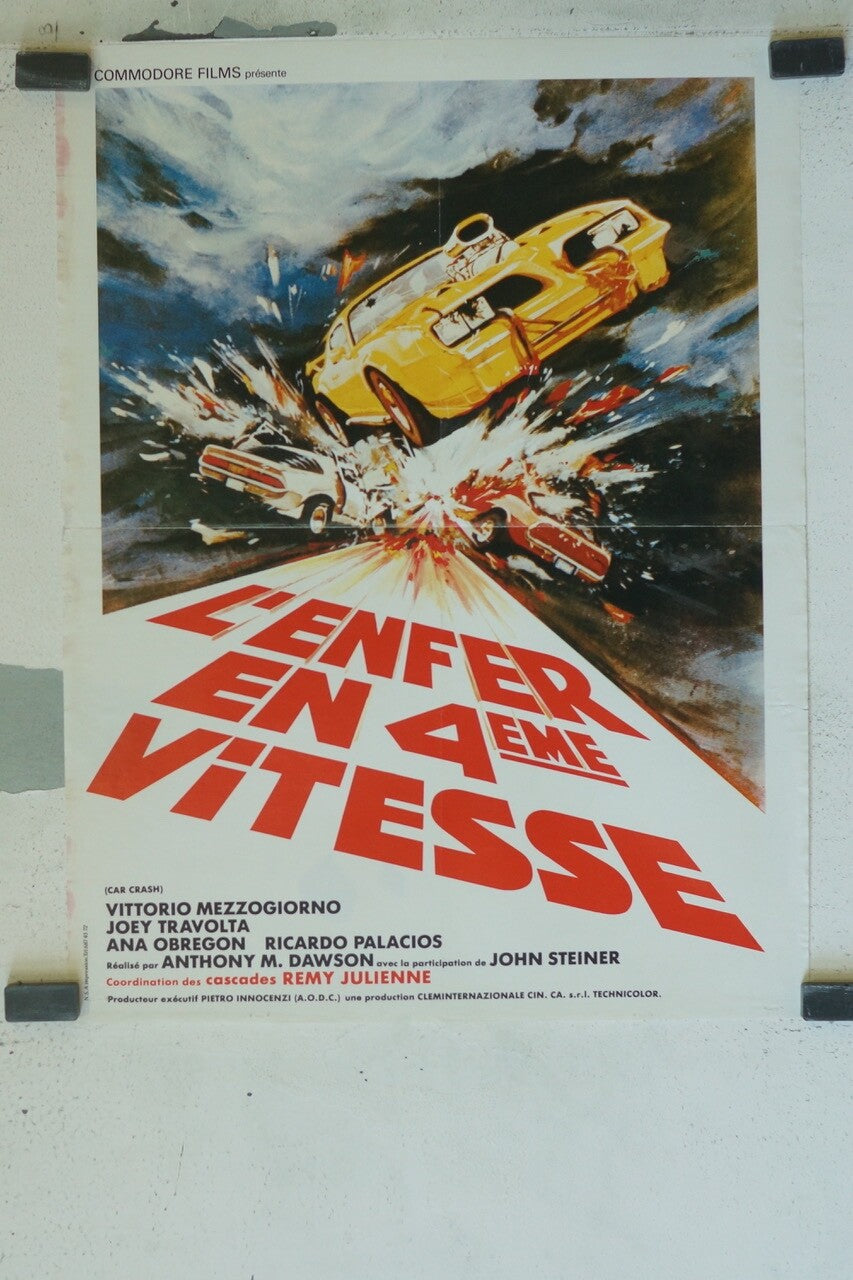 L’ENFER EN 4 EME VITESSE ORIGINAL 40x60 VITTORIO MEZZOGIORNO