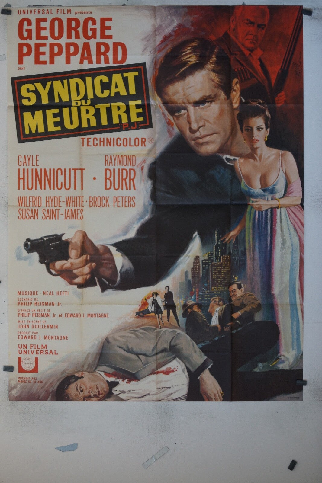 SYNDICAT DU MEURTRE MOVIE POSTER ORIGINAL (120x160), George Peppard