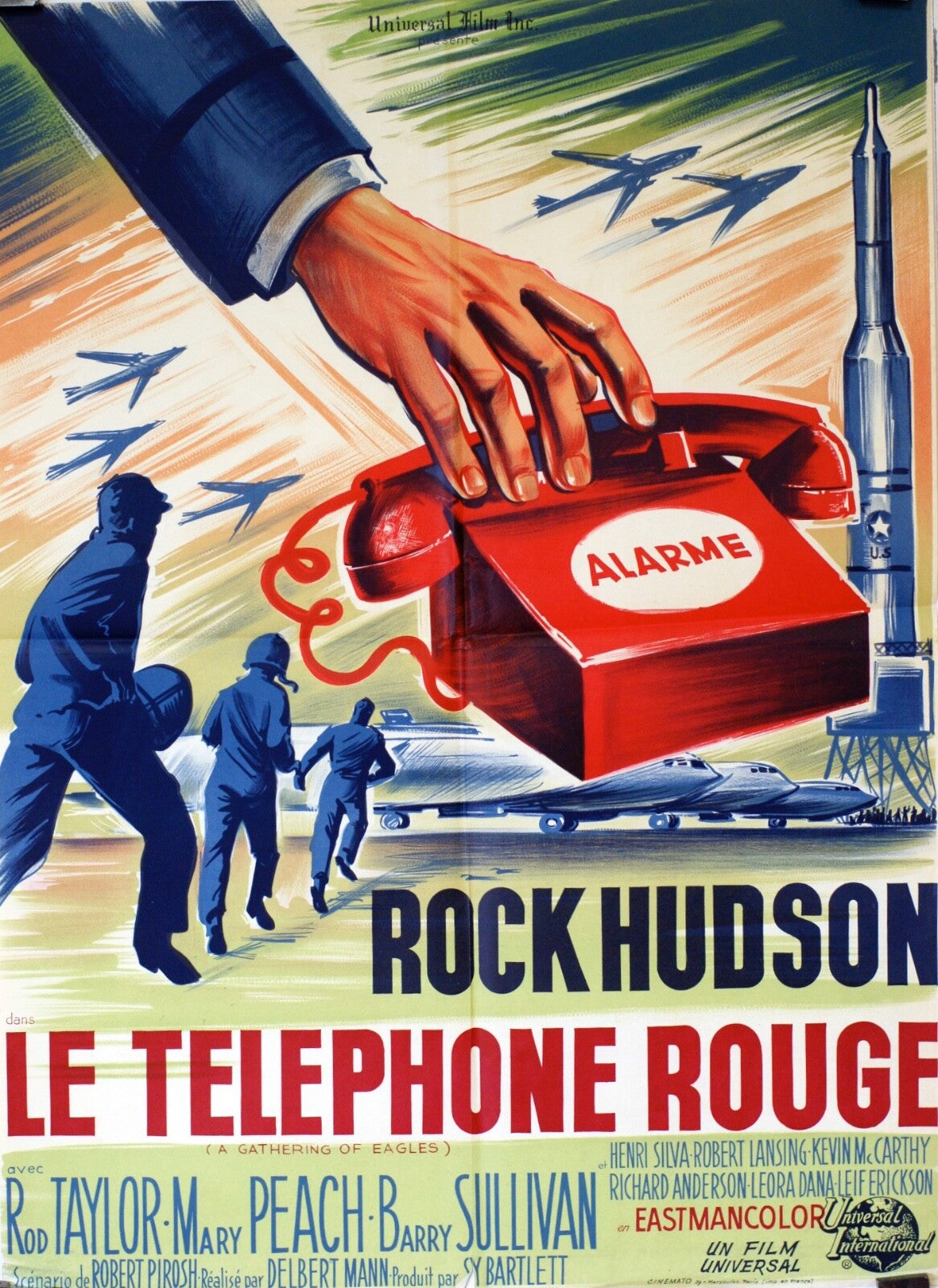 LE TELEPHONE ROUGE Original Poster (French Version) / A Gathering of Eagles