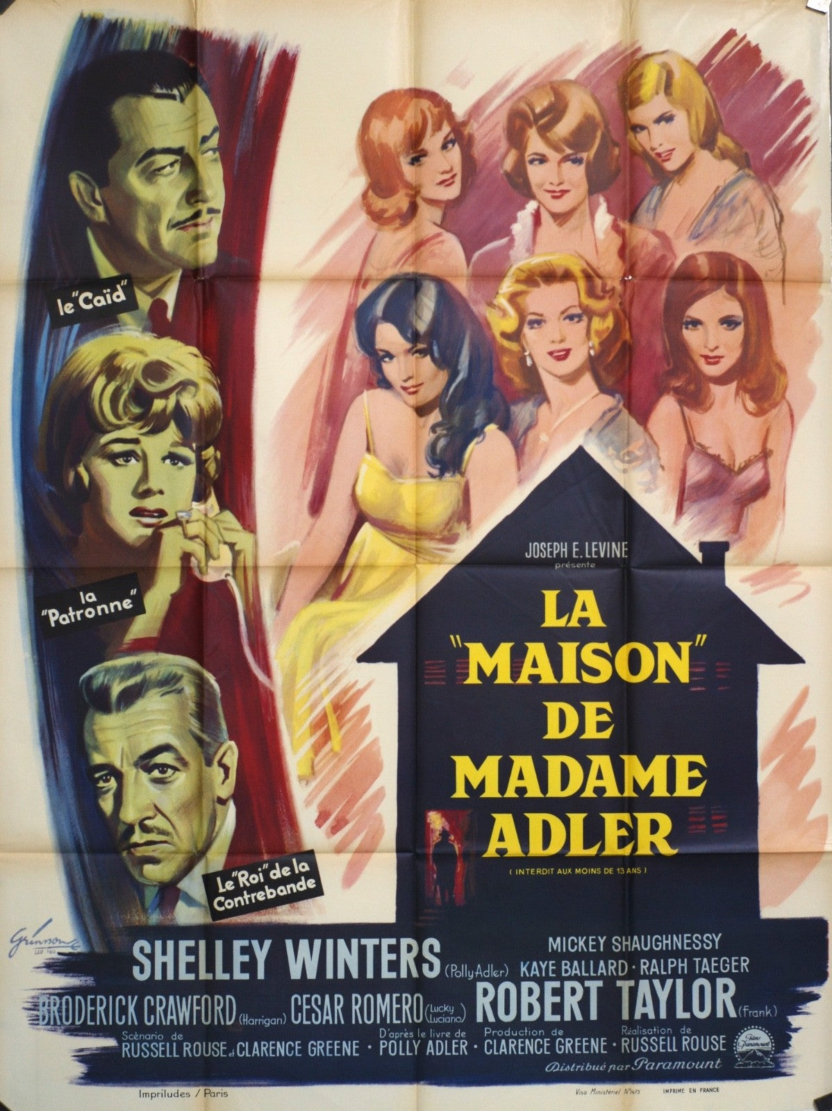 LA MAISON DE MADAME ADLER SHELLEY WINTERS MOVIE POSTER ORIGINAL 120x160