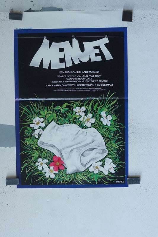 MENUET, BELGIUM MOVIE POSTER 35x55 CARLA HARDY, AKKEMAY