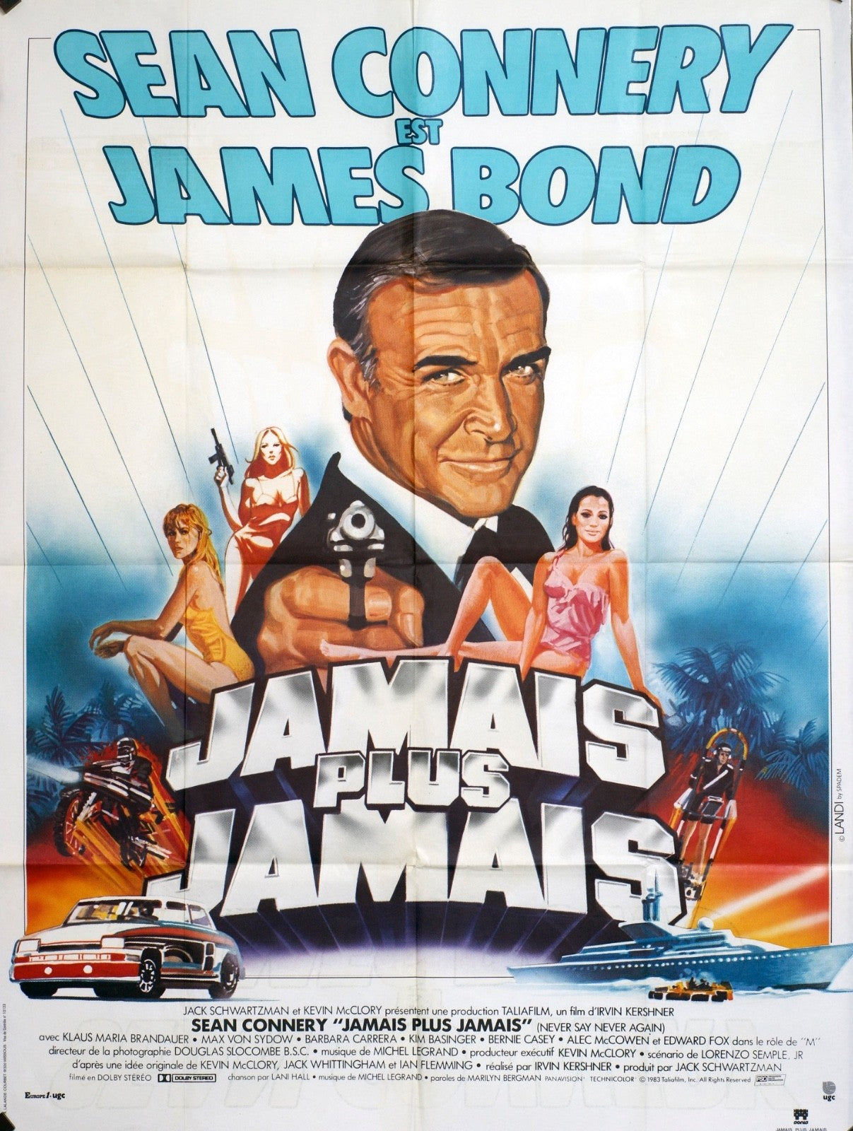 JAMAIS PLUS JAMAIS SEAN CONNERY movie poster ORIGINAL 120x160