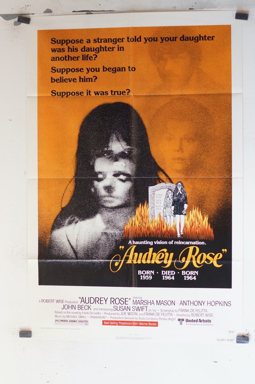 AUDREY ROSE (1977) 70x100 ORIGINAL MOVIE POSTER MARSHA MASON – ANTHONY HOPKINS
