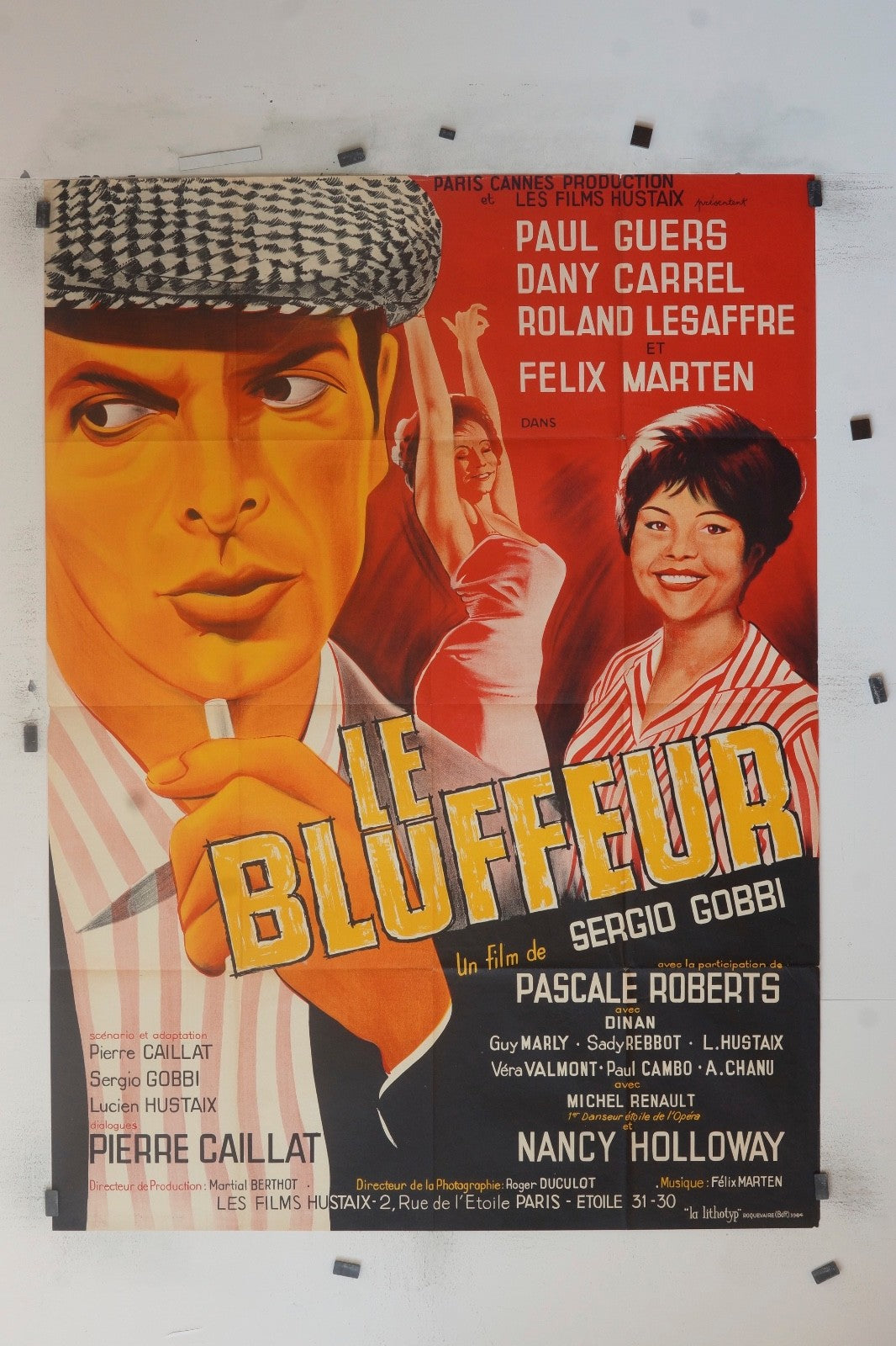 LE BLUFFEUR PAUL GUERS MOVIE POSTER ORIGINAL 120x160