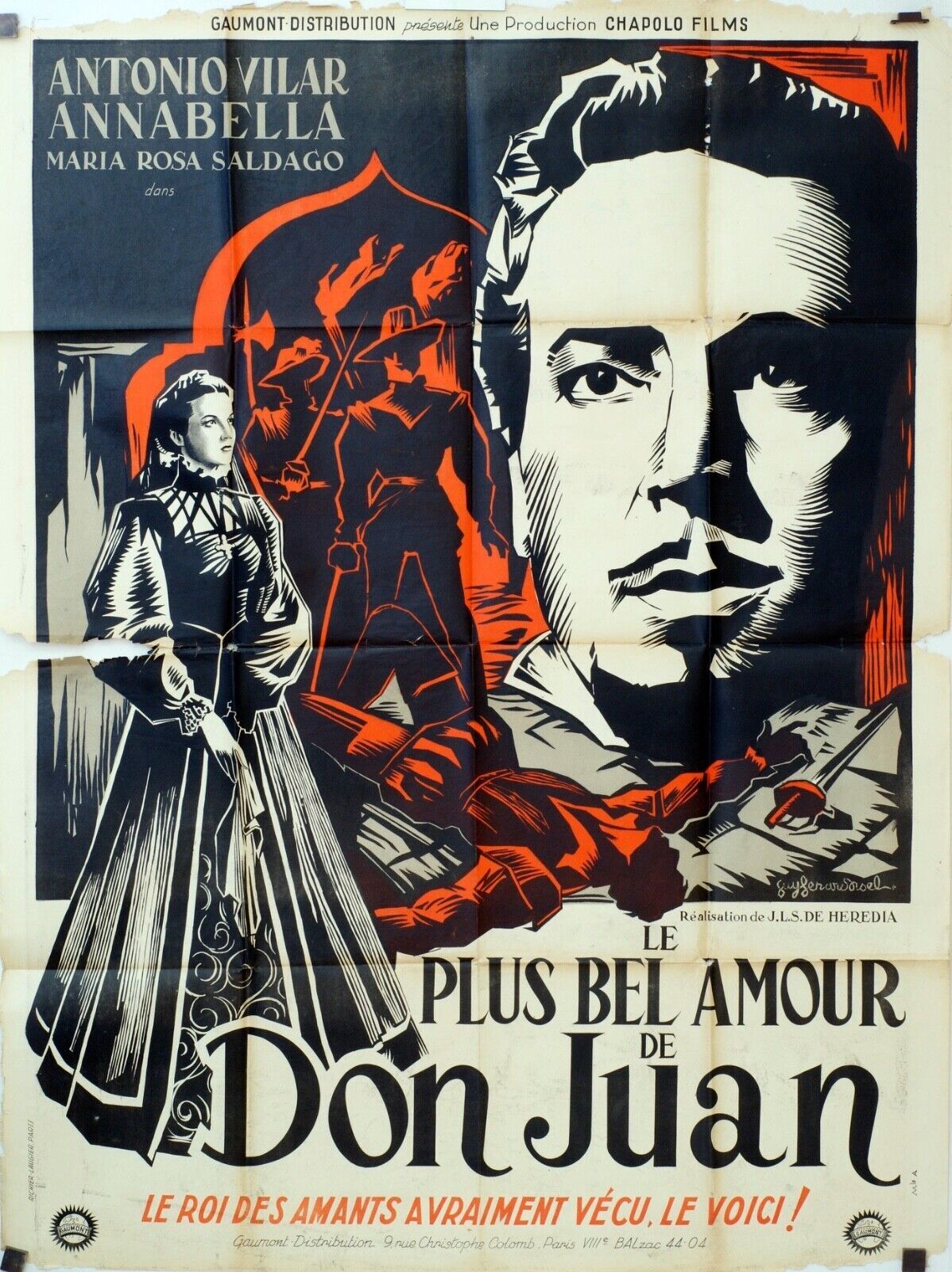 LE PLUS BEL AMOUR DE DON JUAN ORIGINAL MOVIE POSTER 120x160 ANTONIO VILAR