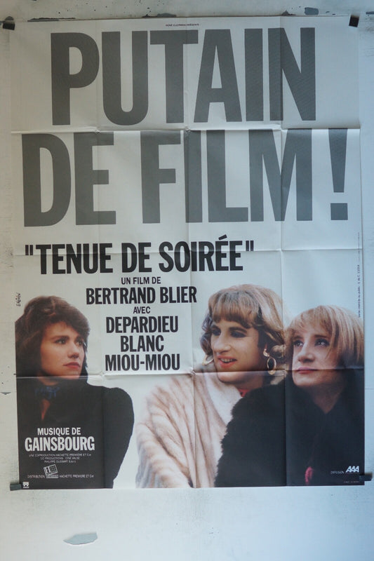 TENUE DE SOIRÉE MOVIE POSTER ORIGINAL 120x160 DEAPARDIEU – MIOU-MIOU