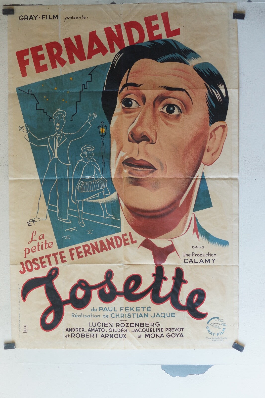  JOSETTE ORIGINAL 80x120 Fernandel , Mona Goya 