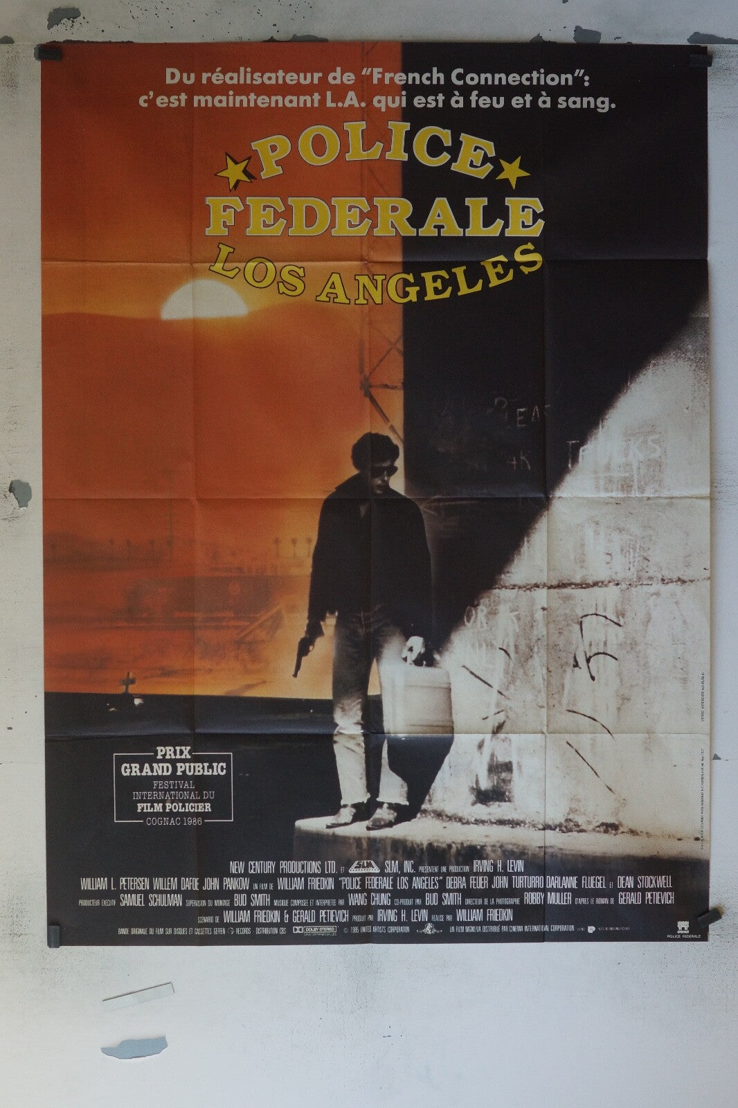 POLICE FÉDÉRALE LOS ANGELES MOVIE POSTER ORIGINAL 120x160 WILLIAM L.PETERSEN