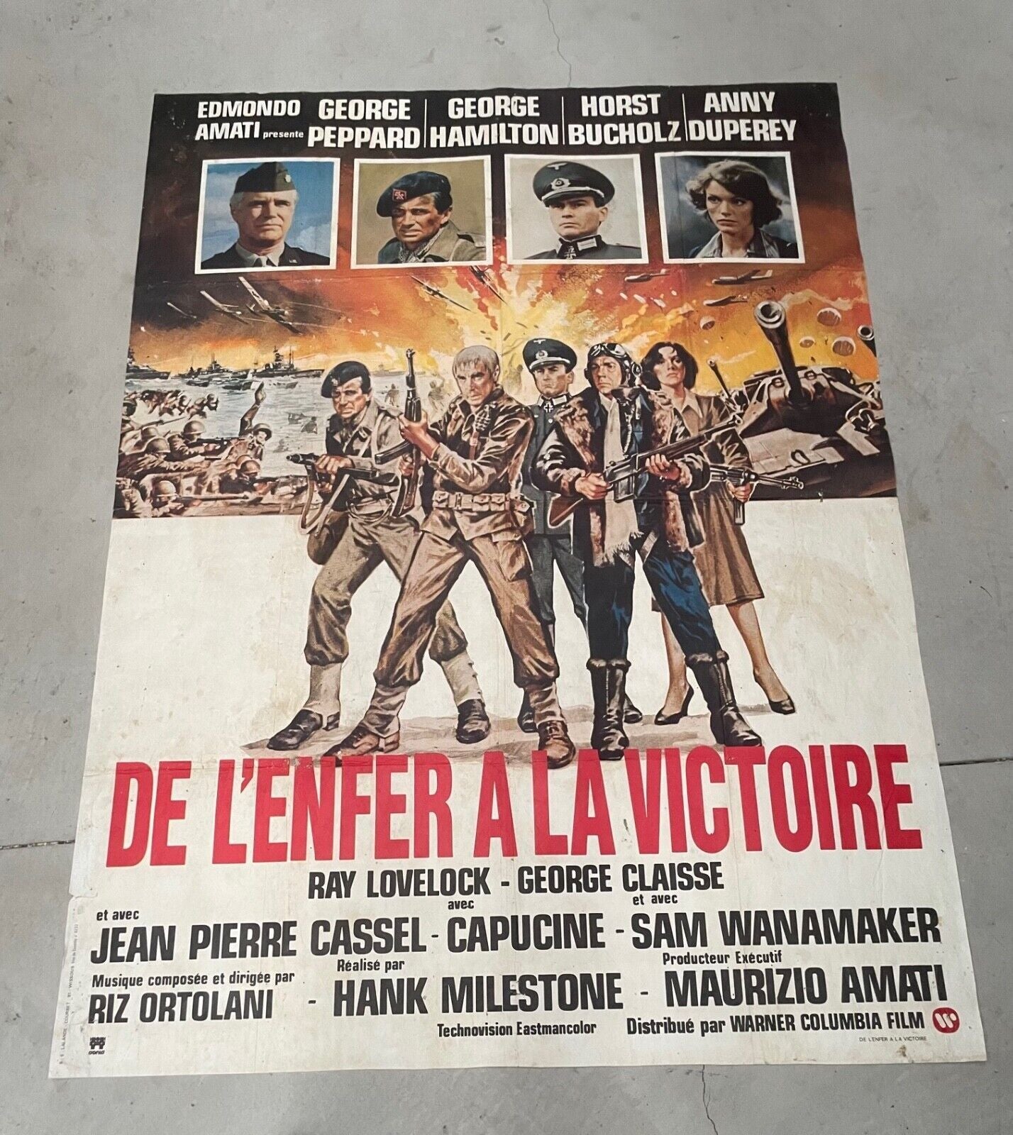 DE L’ENFER À LA VICTOIRE movie poster ORIGINAL 120x160 RAY LOVELOCK