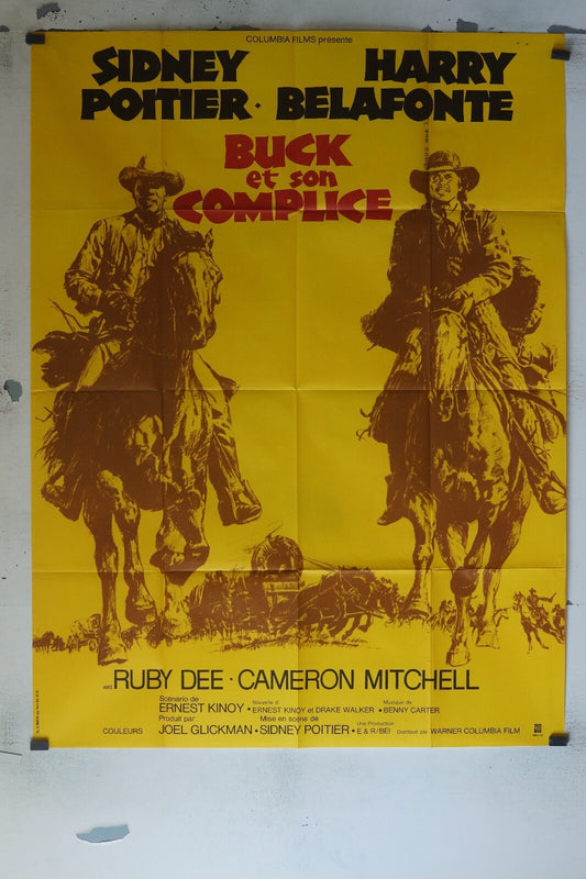 BUCK ET SON COMPLICE MOVIE POSTER ORIGINAL 120x160 SIDNEY POITIER