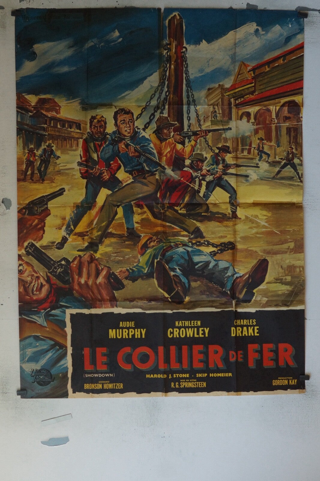 LE COLLIER DE FER MOVIE POSTER ORIGINAL 120x160 AUDY MURPHY
