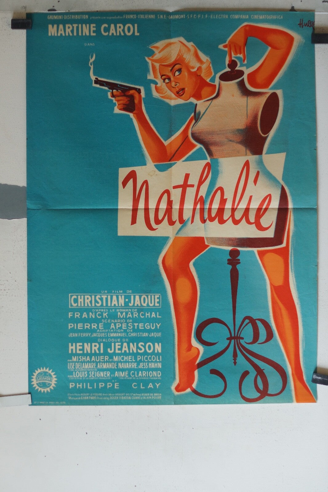 NATHALIE MOVIE POSTER ORIGINAL(60X80) Martine Carol , Lise Delamare 