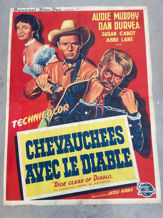 CHEVAUCHÉES AVEC LE DIABLE MOVIE POSTER ORIGINAL (60X80) AUDIE MURPHY