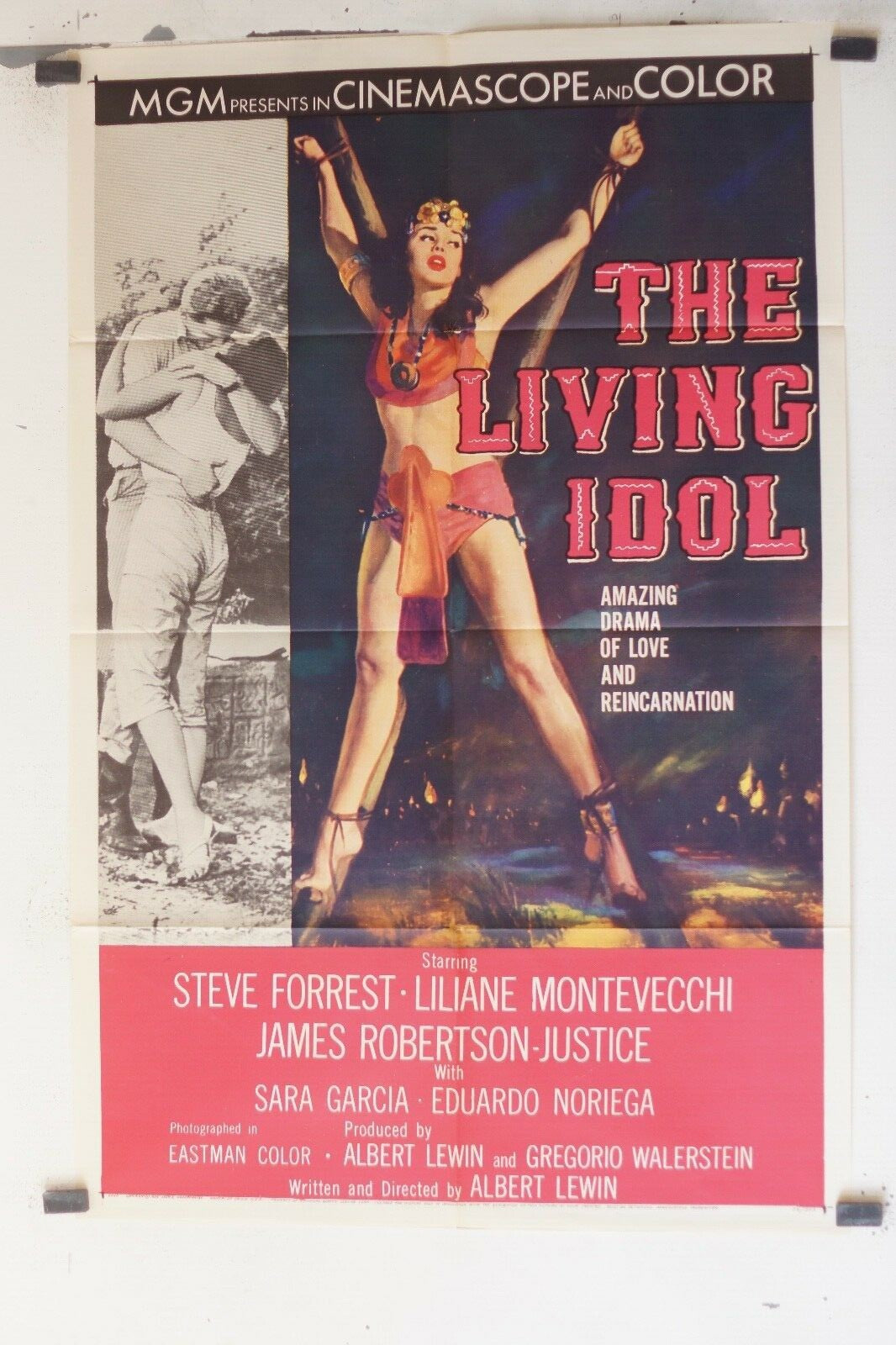 THE LIVING IDOL , movie original poster, 69x103, Albert Lewin, Steve Forrest